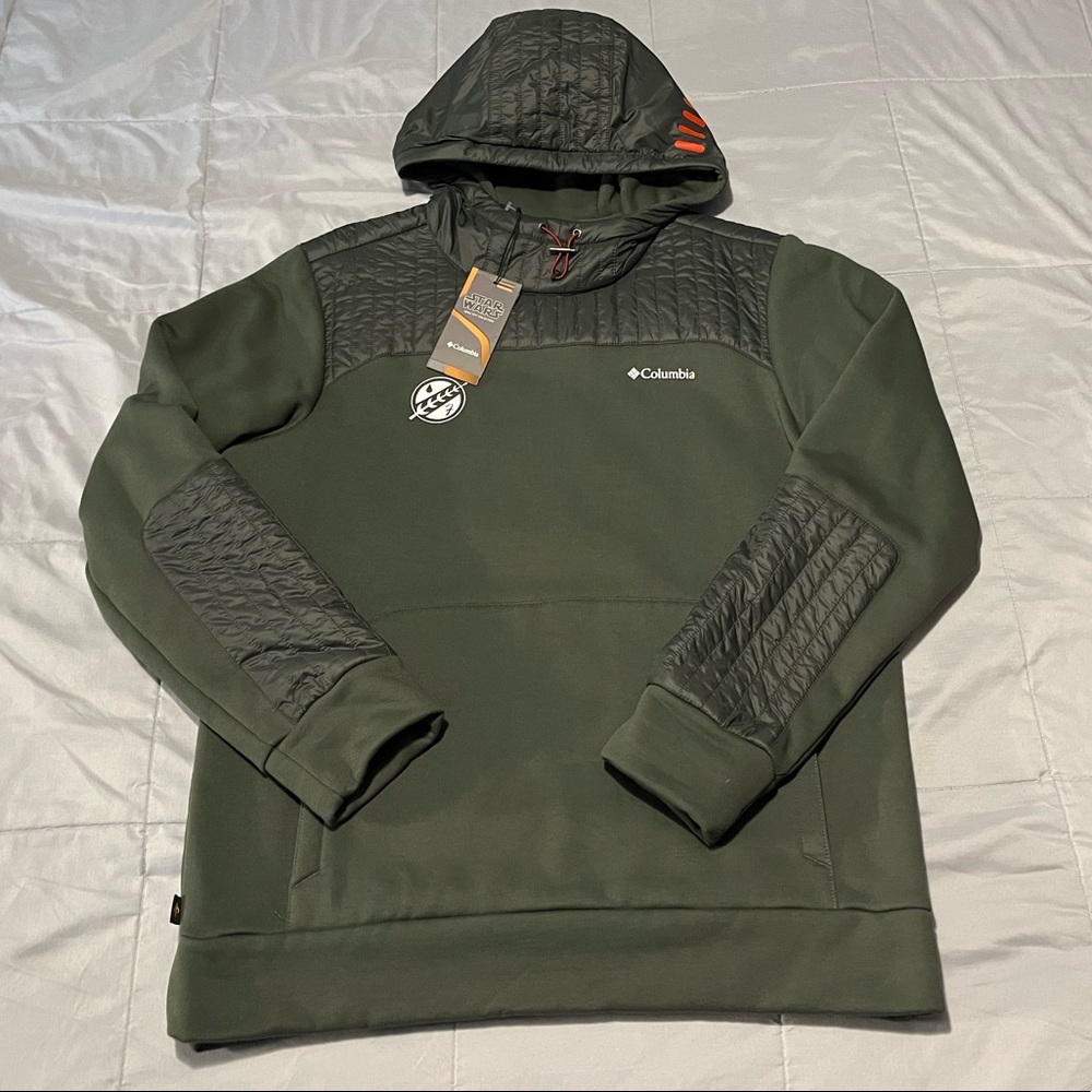 Columbia Star Wars BOBA FETT Mandalorian Hoodie Pullover Sweatshirt Men Medium M